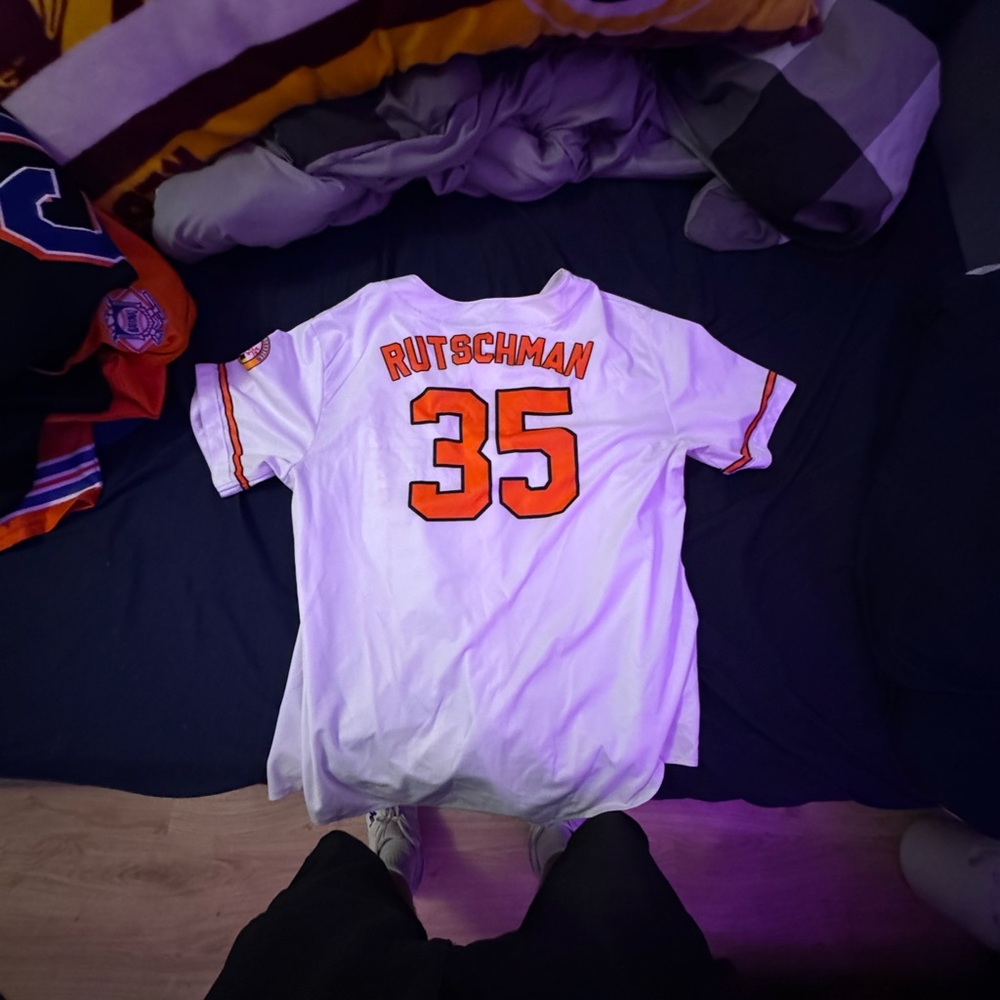 Promotional Give Away White Silk Screen Adley Rutschman Jersey